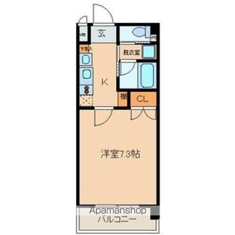 アップルコート一社(1K/1階)の間取り写真