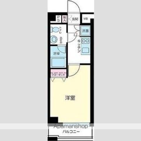 プレールドゥーク中野坂上(1K/2階)の間取り写真