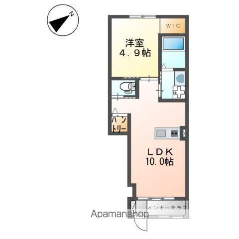 ルミナス立花(1LDK/1階)の間取り写真