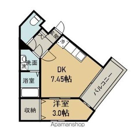 MOVE庚午北壱番館(1DK/3階)の間取り写真