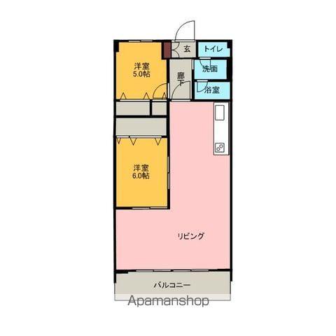 サンライトヒルズ(2LDK/1階)の間取り写真