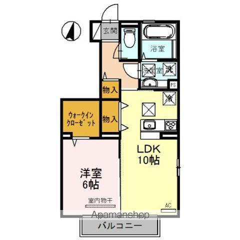 恵比寿ガーデンIII(1LDK/1階)の間取り写真