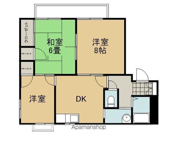 フレグランス片山(3DK/1階)の間取り写真