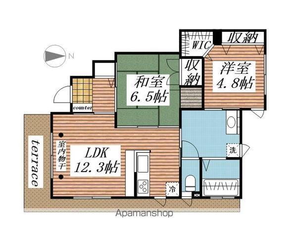 リリーフ(2LDK/1階)の間取り写真