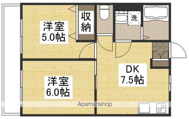 ロワジールⅤ(2DK/1階)の間取り写真
