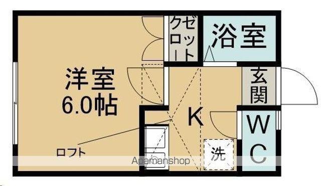 グレートハイツ双葉ケ丘(1K/1階)の間取り写真