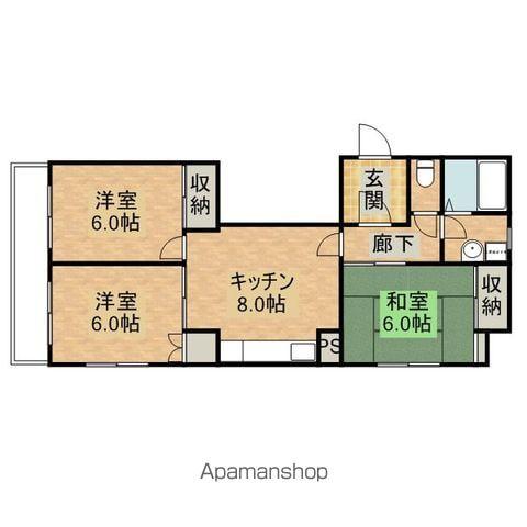 NEPビル(3DK/1階)の間取り写真