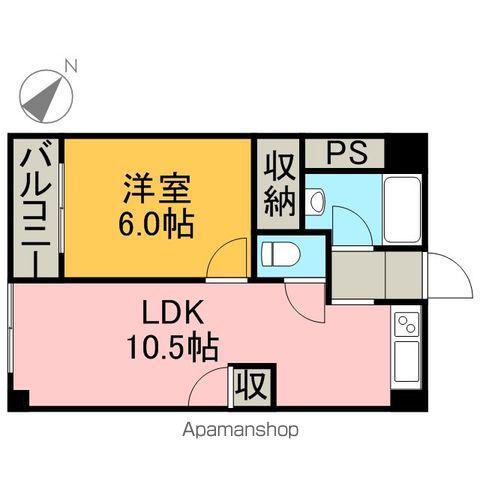 太都ビル(1LDK/5階)の間取り写真
