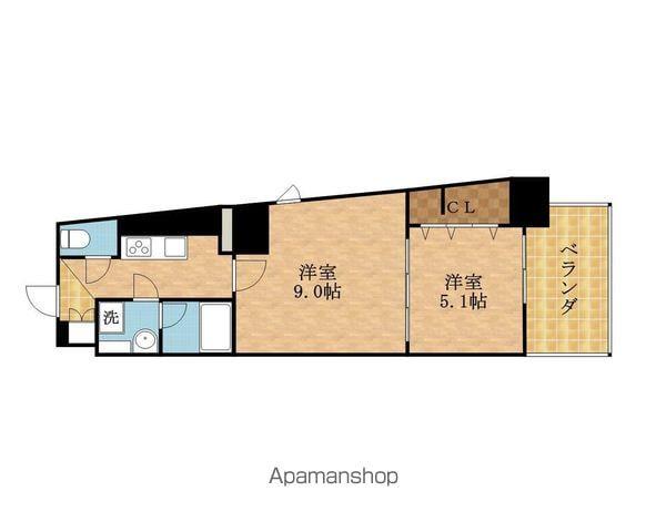 リ・フォルーチェ大阪城(2K/5階)の間取り写真