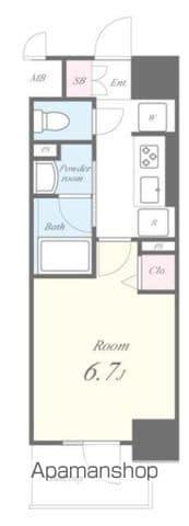 カサ・フェリーチェ(1K/2階)の間取り写真