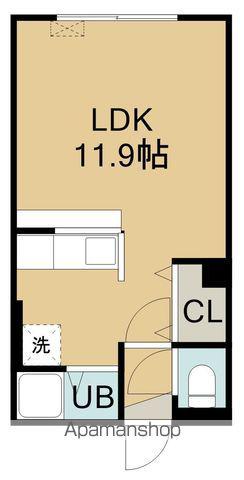 友愛ビル(1K/3階)の間取り写真