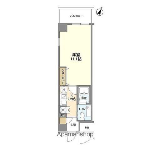 グランハイツ高田馬場(1K/6階)の間取り写真