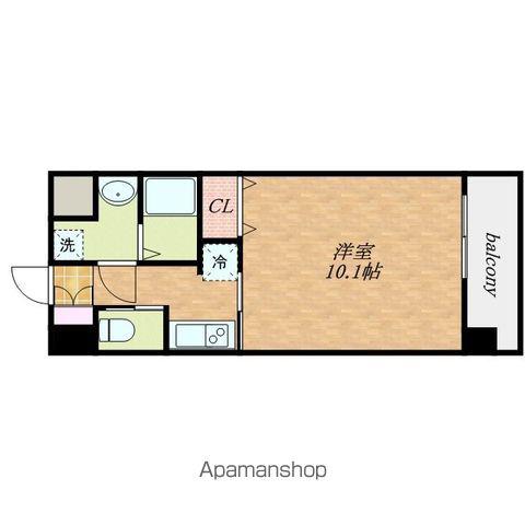 フォレストグレイス深江橋Ⅱ(1K/11階)の間取り写真