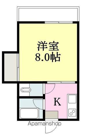 コーポ若藤(1K/2階)の間取り写真