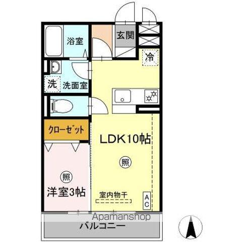 マリンプラザA(1LDK/3階)の間取り写真