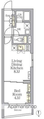 TKS中野新橋(1LDK/1階)の間取り写真