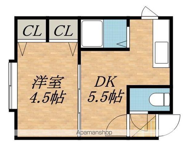 アークコート北28条(1DK/3階)の間取り写真