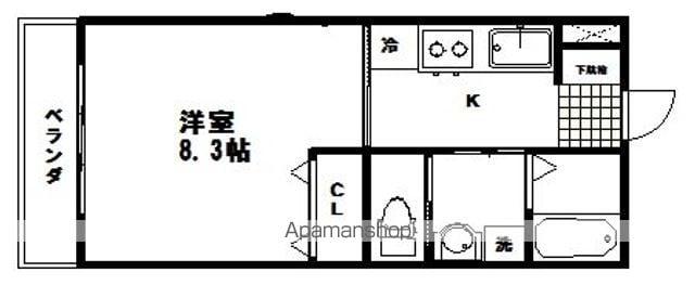 サニーヒル北山(1K/2階)の間取り写真