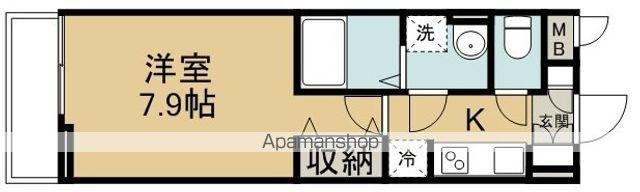 レガーロ(1K/2階)の間取り写真