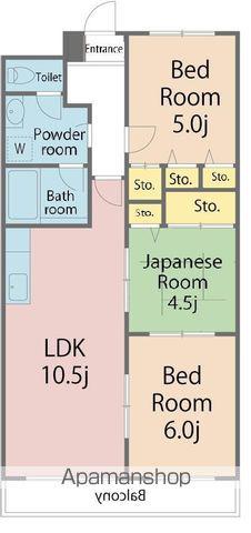 リアライズ鳴門(3LDK/3階)の間取り写真