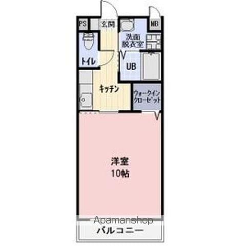 オーク・ルミナスⅡ(1K/1階)の間取り写真