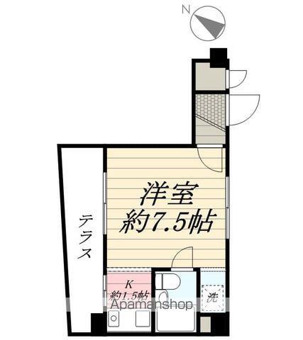 朝日プラザ桜坂(1K/2階)の間取り写真