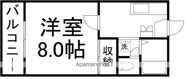 シティホーム(1K/1階)の間取り写真