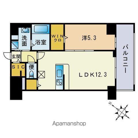 CRESCI LA ZONA(1LDK/6階)の間取り写真