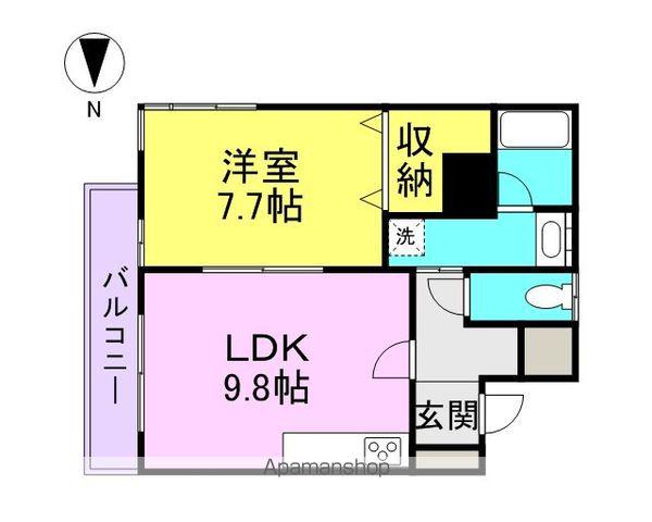 スタジオスクエア泉(1LDK/8階)の間取り写真