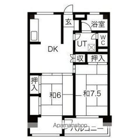 レジデンス清水台(2LDK/7階)の間取り写真