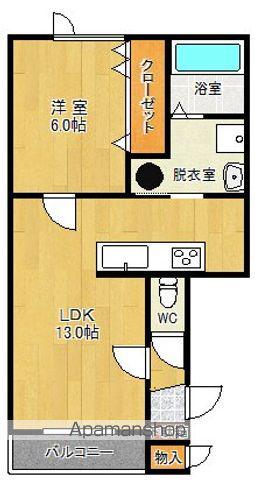 ARDEUR(1LDK/2階)の間取り写真