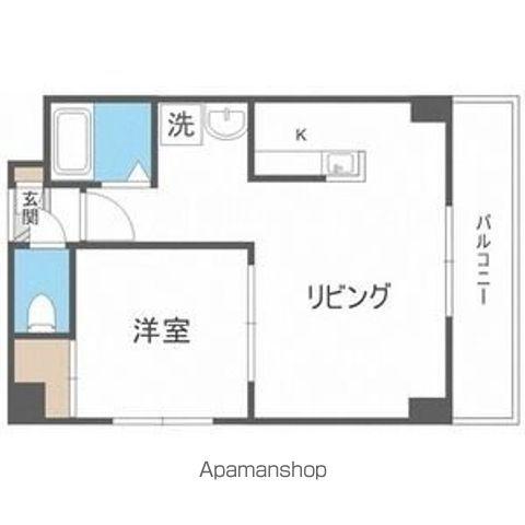 ドエル札幌南6条Ⅰ(1LDK/3階)の間取り写真