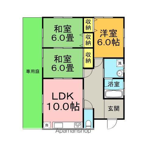 甘木鉄道 甘木駅(甘木鉄道) 徒歩17分 1階建 築23年(3LDK)の間取り写真