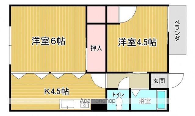 白島田村ビル(2K/3階)の間取り写真