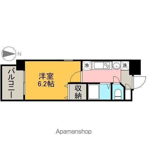 パルティール城西(1K/12階)の間取り写真