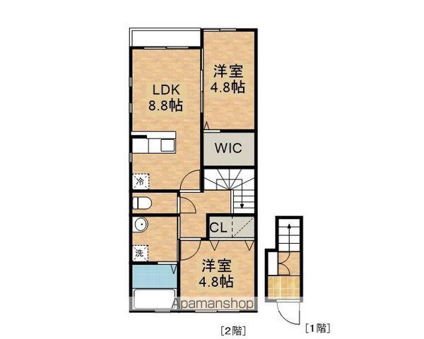 ベルチェリー・Y(2LDK/2階)の間取り写真