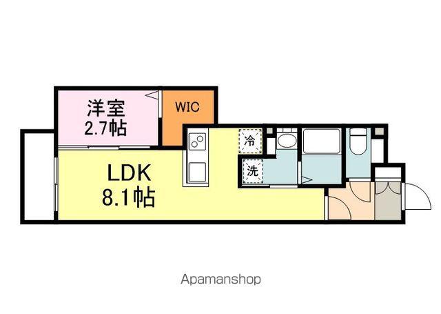 月光福山中央弐番館(1LDK/3階)の間取り写真