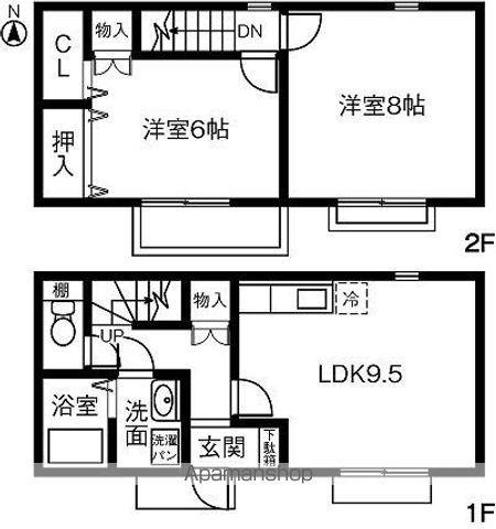 ＦＩＮＥ　ＡＢＥＮＤ(2LDK)の間取り写真