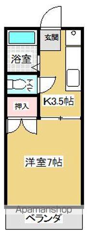 チェリーハイム(1K/2階)の間取り写真