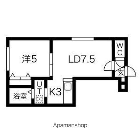 グランドソレイユ(1LDK/3階)の間取り写真