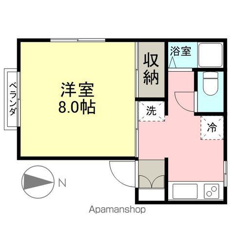 コーポふじや(1K/2階)の間取り写真