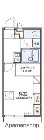 レオパレス富(1K/1階)の間取り写真