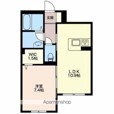 シャーメゾン川端町(1LDK/1階)の間取り写真