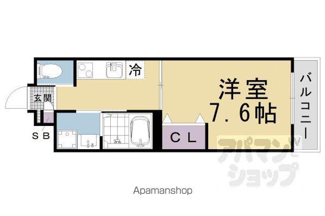 LEI COURT椥辻I(1K/3階)の間取り写真