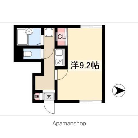 HABITER IKESHITA(1K/1階)の間取り写真