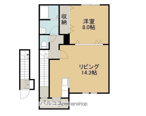 アメニティーコートK&H(1LDK/2階)の間取り写真