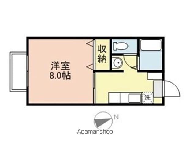 コーポノア(1K/1階)の間取り写真