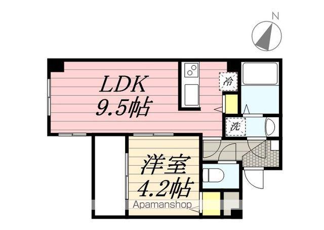 アリエスSOGA(1LDK/2階)の間取り写真
