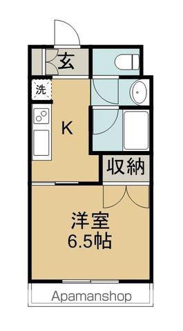 メイプルタウン(1K/2階)の間取り写真