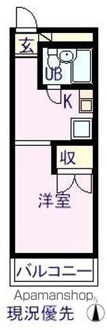 Oマンション(1K/3階)の間取り写真